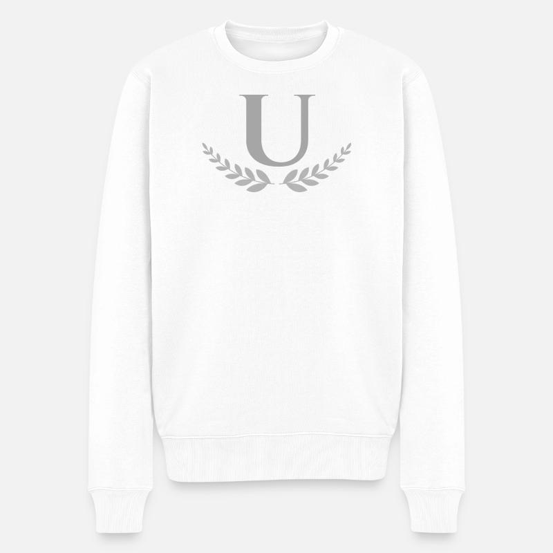 U - Männer Premium Bio Pullover - Weiß