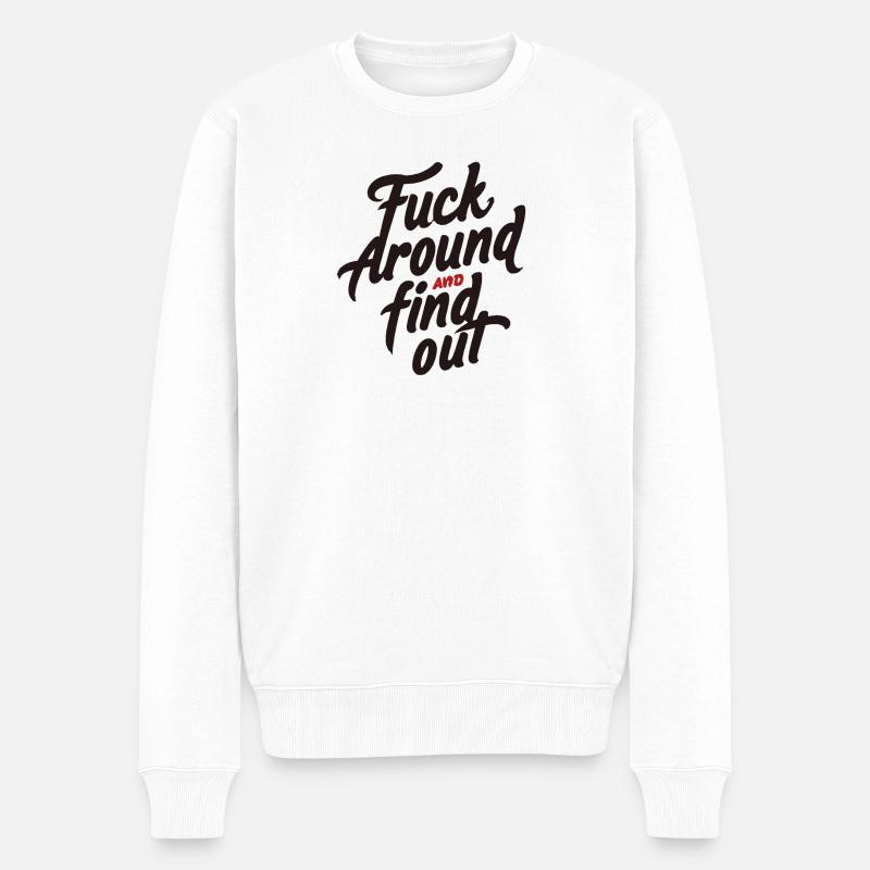 FaFo SORT - Økologisk premium-sweatshirt til mænd - hvid