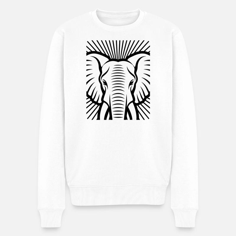 Tête d’éléphant - Pull Premium bio Homme - blanc