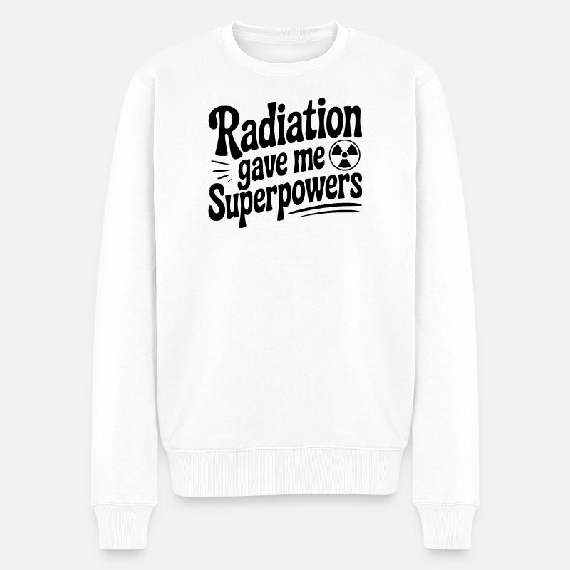 Radiation Gave Me Superpowers - Men's Premium Organic Jumper - white