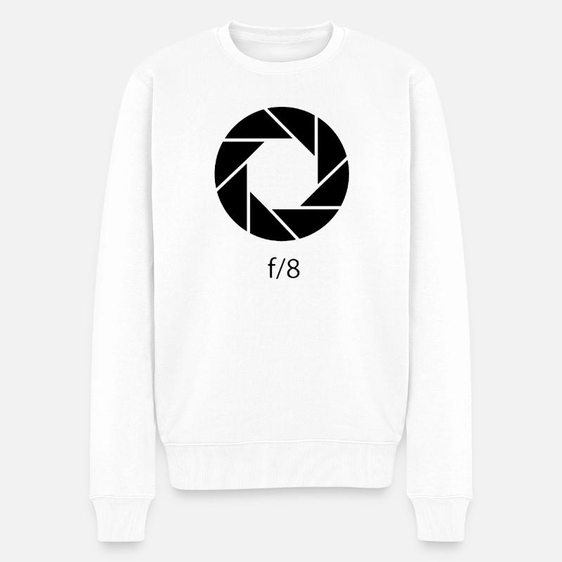 Apertur-f8 - Männer Premium Bio Pullover - Weiß