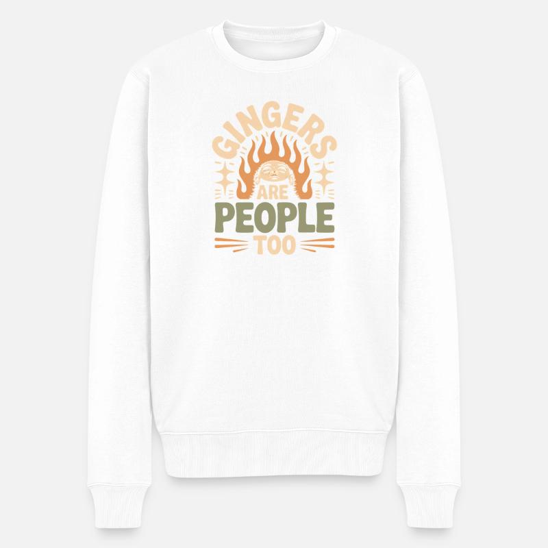 Gingers Are People Too - Männer Premium Bio Pullover - Weiß