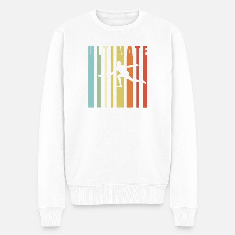 Ultimative Regenbogenkletterung - Männer Premium Bio Pullover - Weiß
