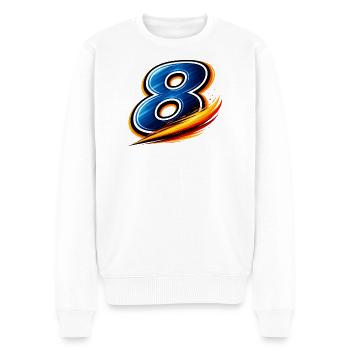 Numéro 8 Maillot de football Milieu de terrain polyvalent - Pull Premium bio Homme - blanc - Devant - Thijin (182cm)