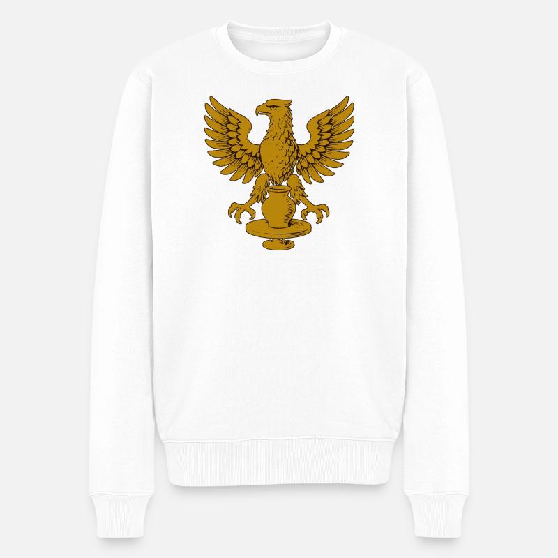 Emblème de l’Aigle d’Or - Pull Premium bio Homme - blanc
