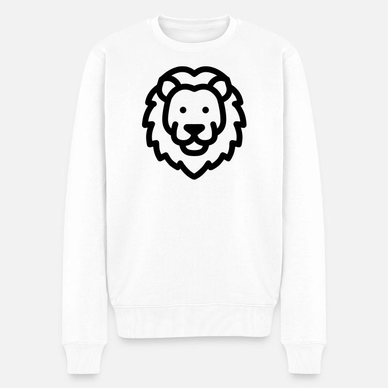 lion - Pull Premium bio Homme - blanc