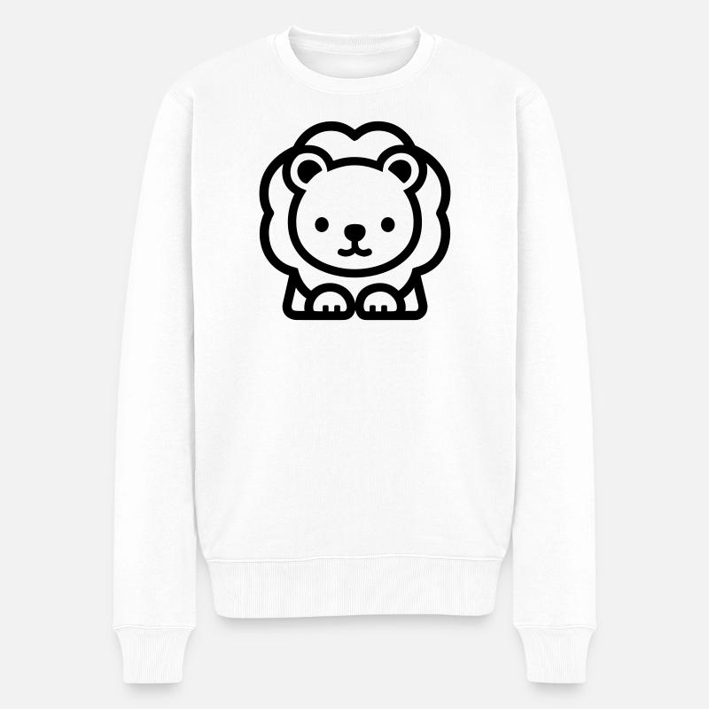 lion - Pull Premium bio Homme - blanc