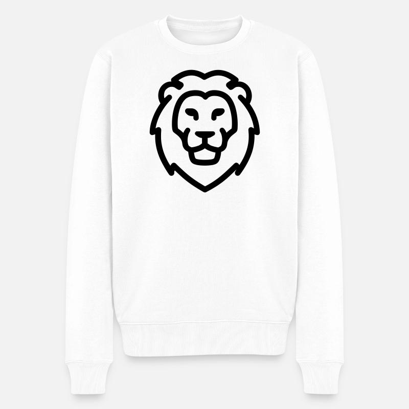 lion - Pull Premium bio Homme - blanc