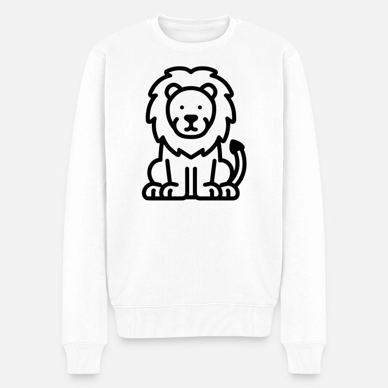 lion - Pull Premium bio Homme - blanc