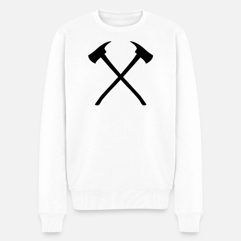 Axes croisés - Pull Premium bio Homme - blanc