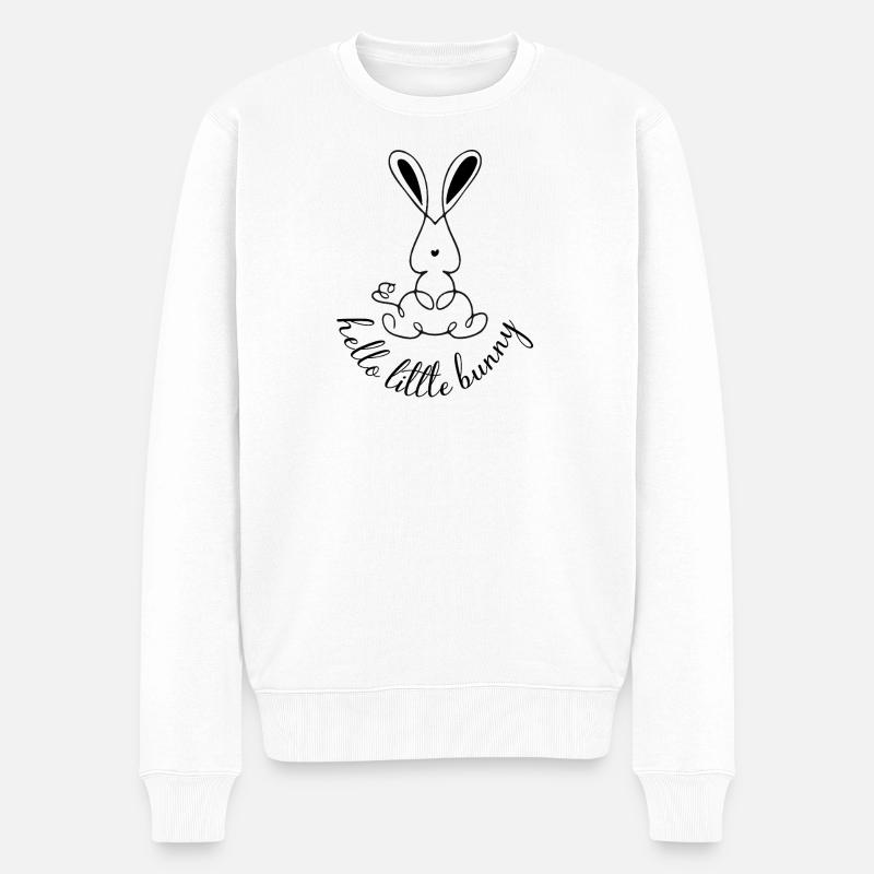 Little Bunny Black - Männer Premium Bio Pullover - Weiß