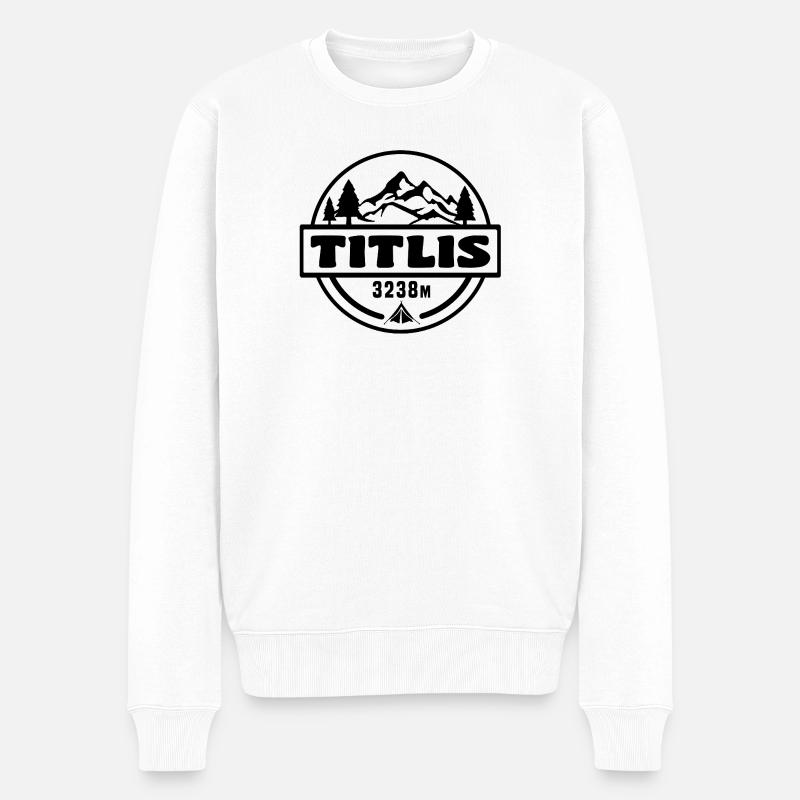 Titlis - Männer Premium Bio Pullover - Weiß