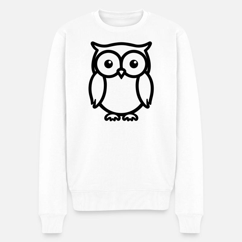 chouette - Pull Premium bio Homme - blanc