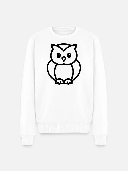 chouette - Pull Premium bio Homme - blanc