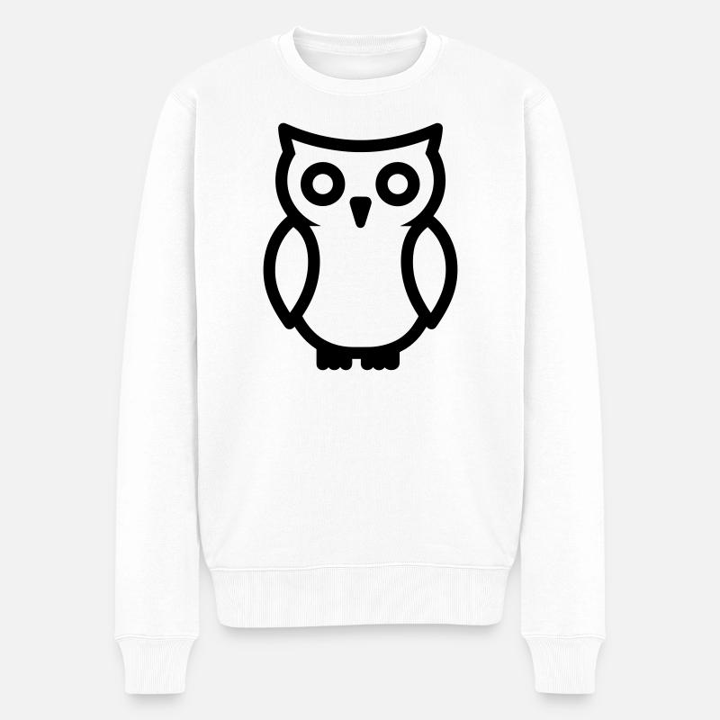 hibou - Pull Premium bio Homme - blanc