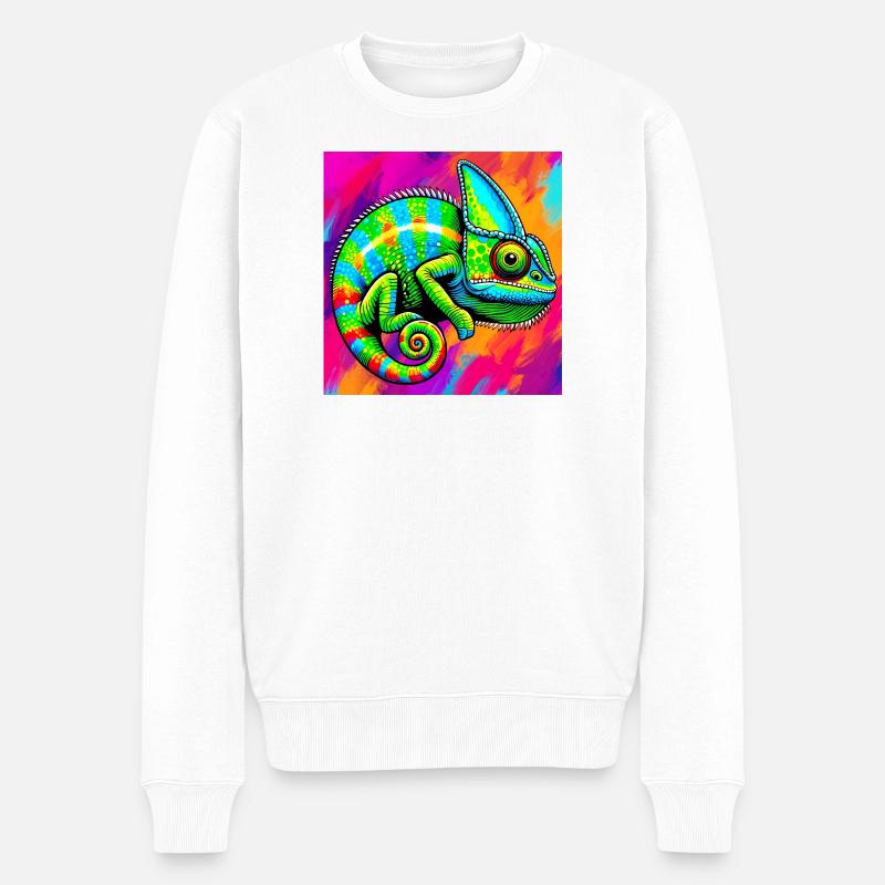caméléon - Pull Premium bio Homme - blanc