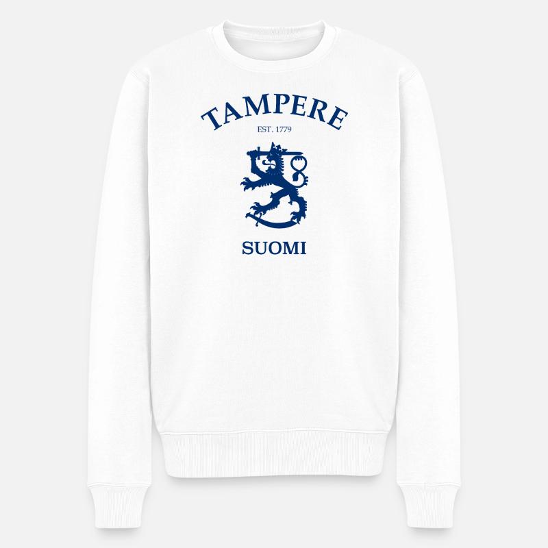 Tampere Suomi Finland Finnland - Männer Premium Bio Pullover - Weiß