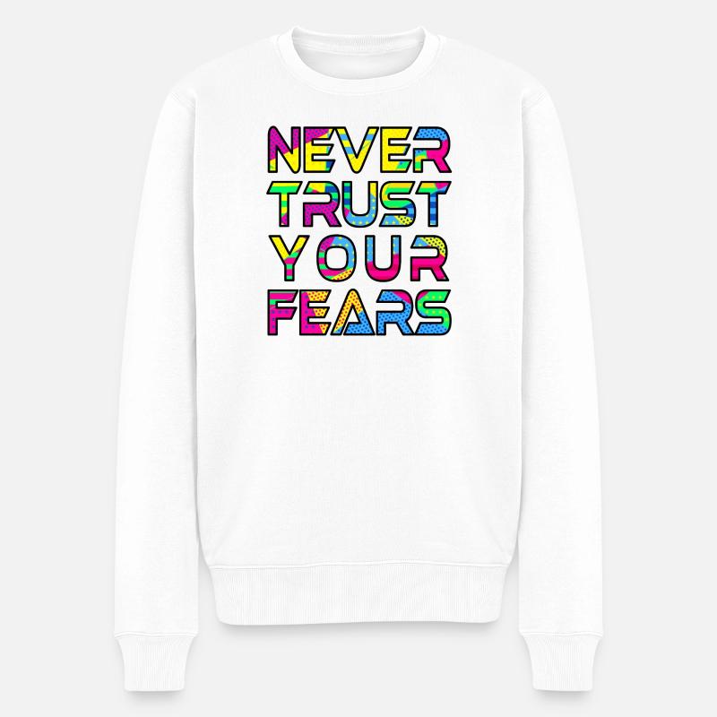 Never Fears B - Pull Premium bio Homme - blanc