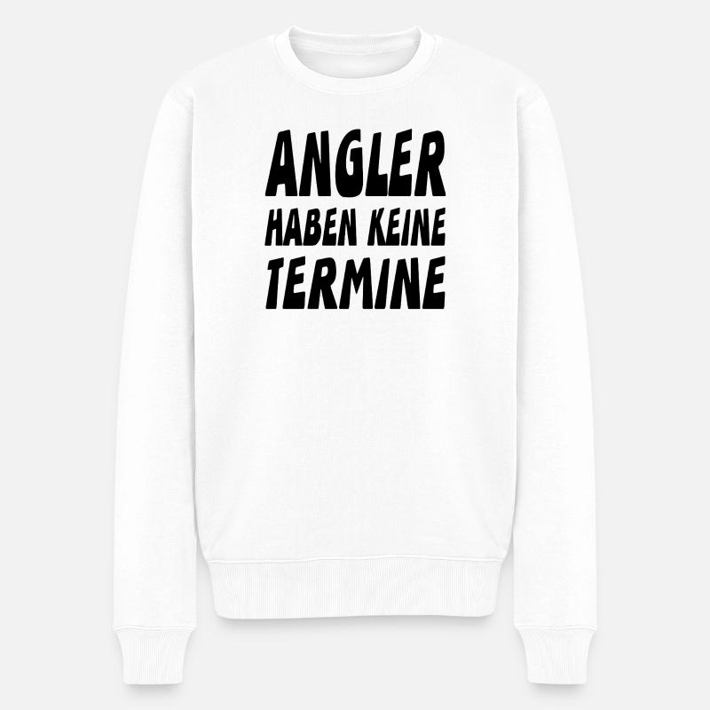 Angler - Männer Premium Bio Pullover - Weiß