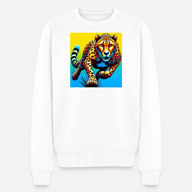 guépard - Pull Premium bio Homme - blanc