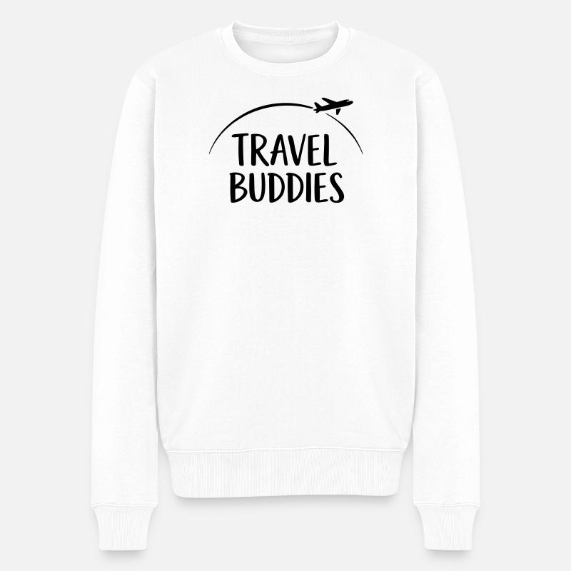 travel - Männer Premium Bio Pullover - Weiß