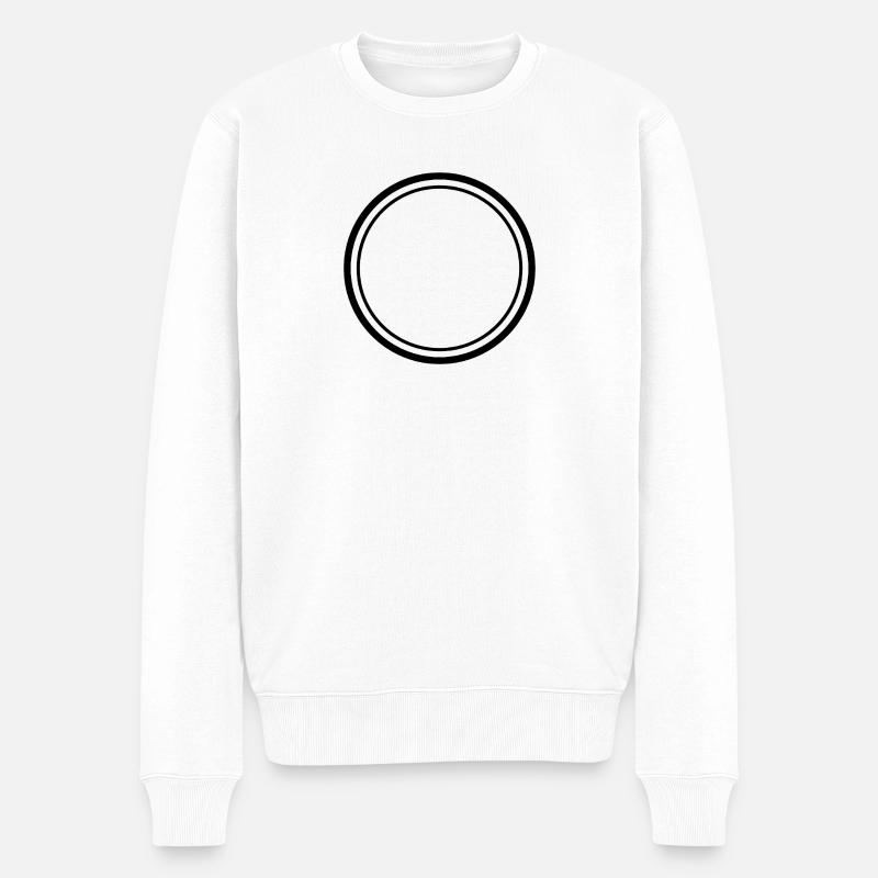 Cadre à double cercle - Pull Premium bio Homme - blanc