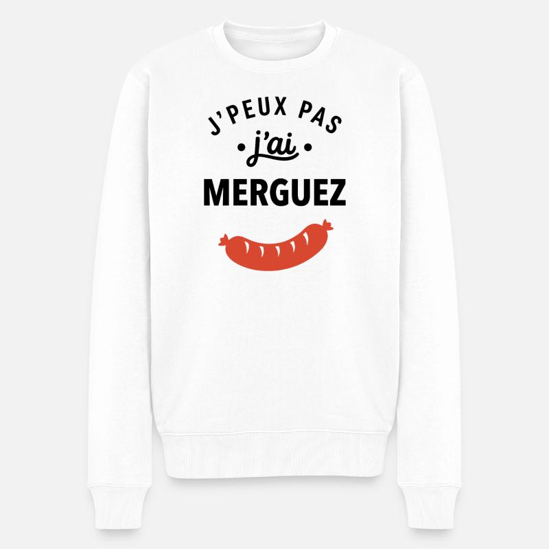 merguez - Pull Premium bio Homme - blanc