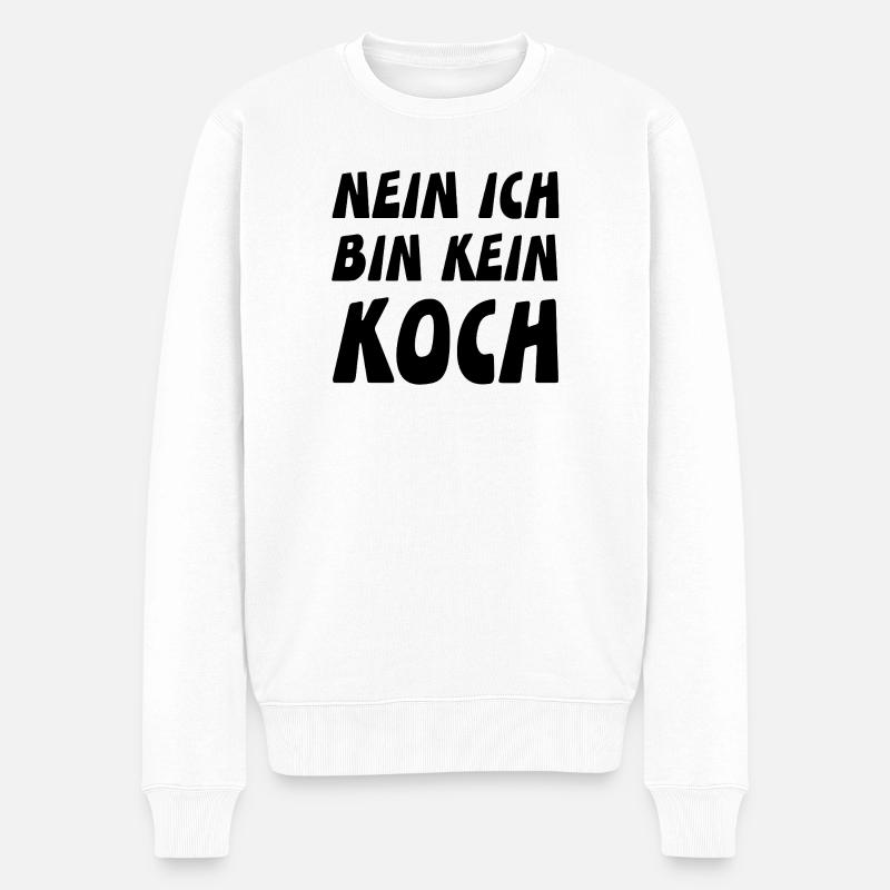 Koch - Männer Premium Bio Pullover - Weiß