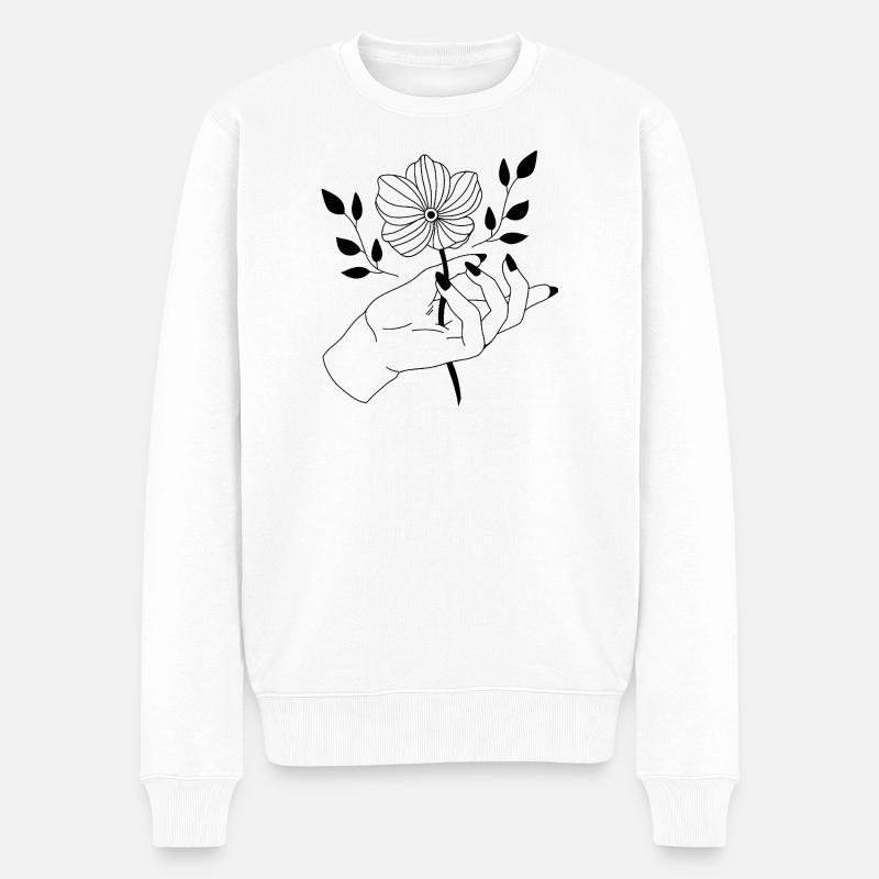 Fleur en main - Pull Premium bio Homme - blanc