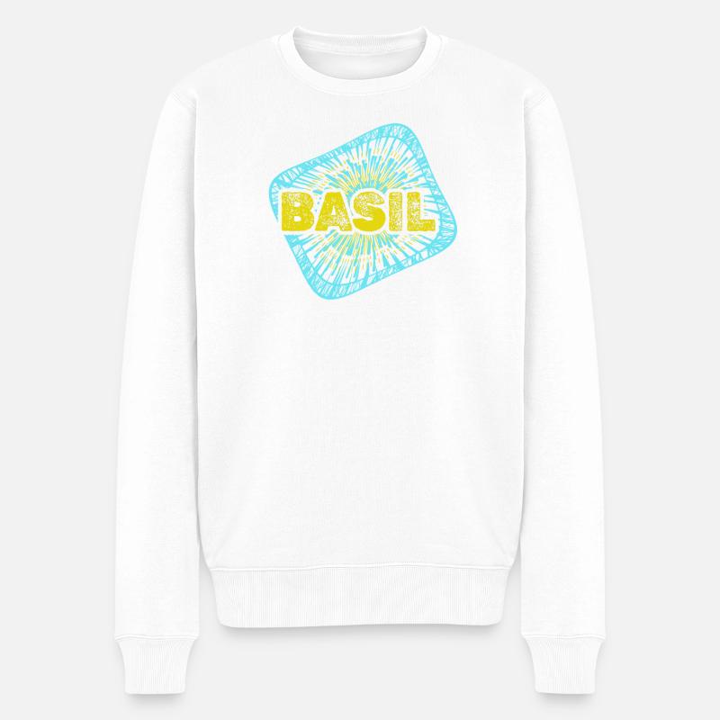 Le basilic comme passe-temps - Pull Premium bio Homme - blanc