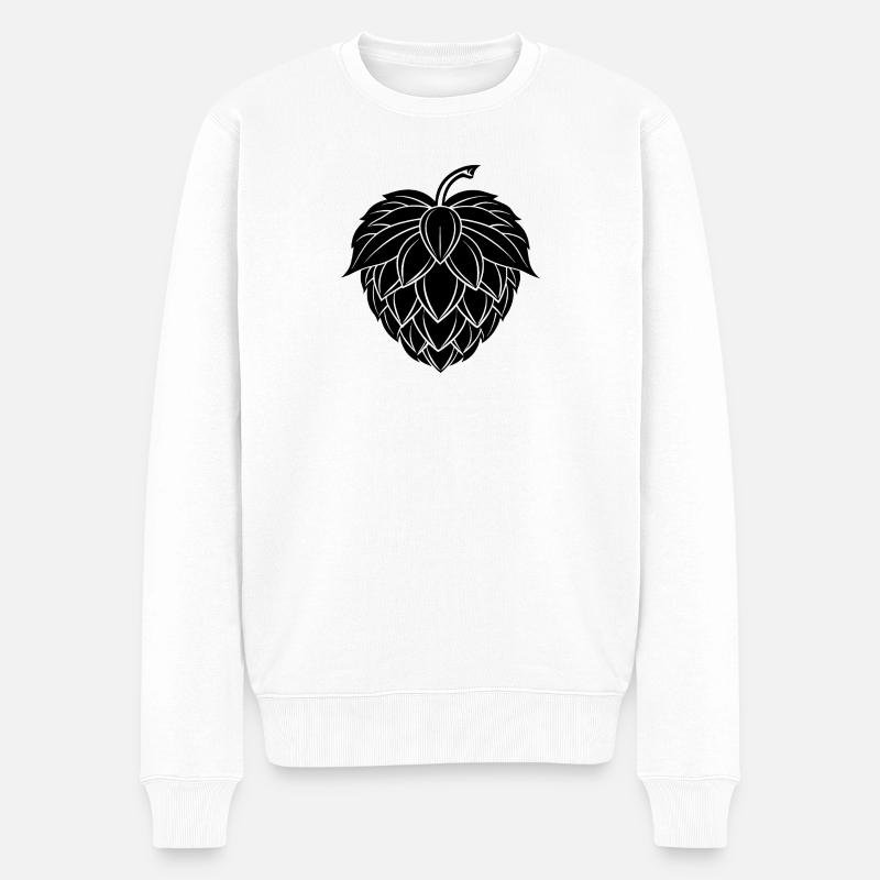 Hopfenbier - Männer Premium Bio Pullover - Weiß