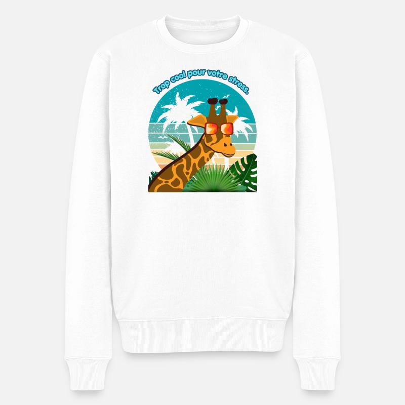 La girafe cool - Pull Premium bio Homme - blanc