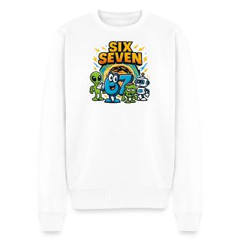 Six Seven 67 Italian Brainrot Nerd Humour Drôle - Pull Premium bio Homme - blanc - Devant - Thijin (182cm)
