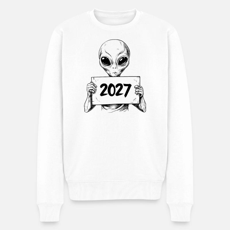 étranger - Pull Premium bio Homme - blanc