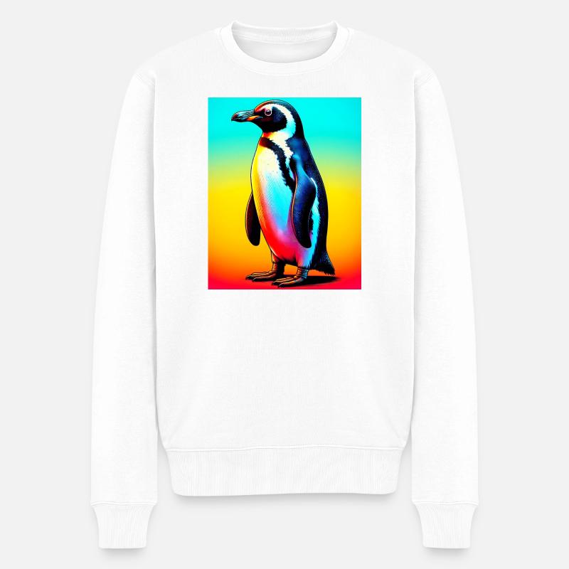 Pinguin - Männer Premium Bio Pullover - Weiß