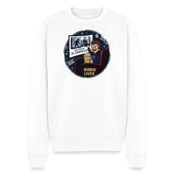 Horror Lover Kino Nacht Design - Männer Premium Bio Pullover - Weiß - Vorne - Thijin (182cm)