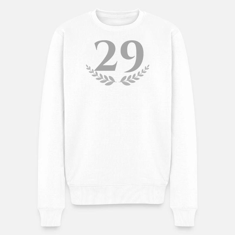 29 - Männer Premium Bio Pullover - Weiß
