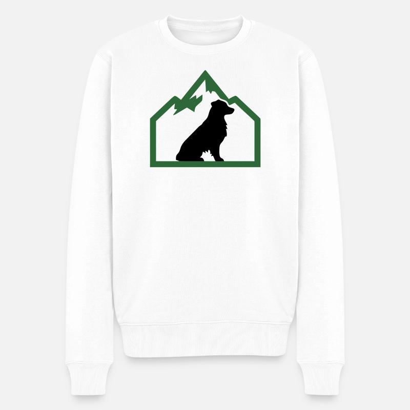 Crête extérieure des Dog Mountains - Pull Premium bio Homme - blanc
