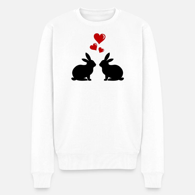 hasen_liebe - Pull Premium bio Homme - blanc