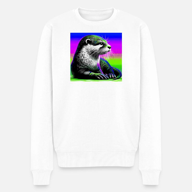 loutre - Pull Premium bio Homme - blanc