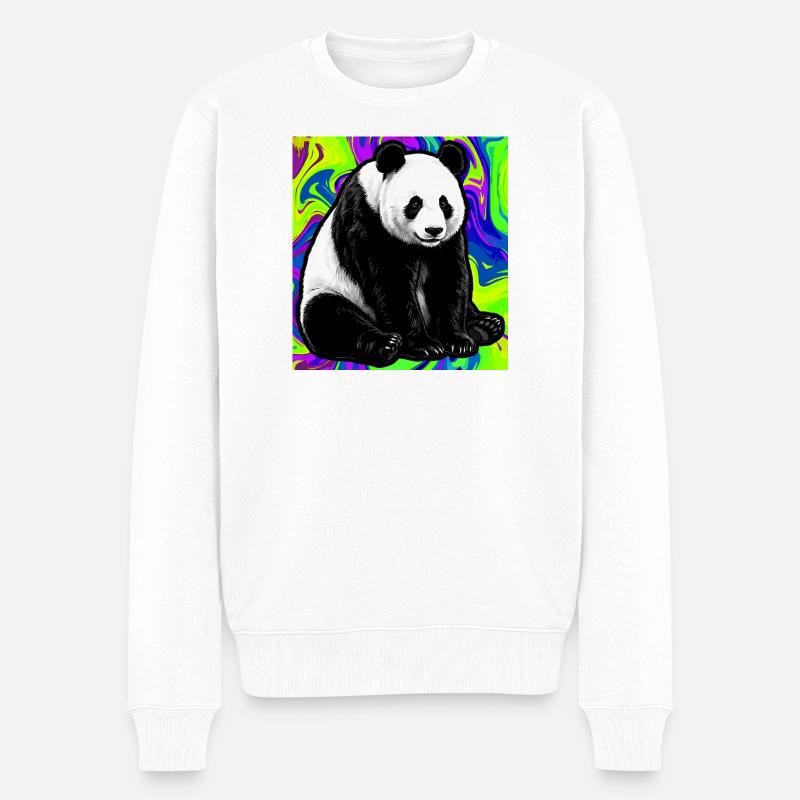 panda - Pull Premium bio Homme - blanc