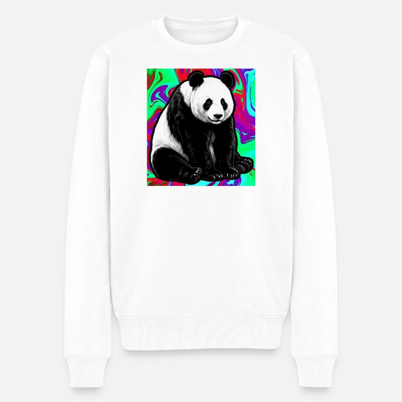 panda - Pull Premium bio Homme - blanc