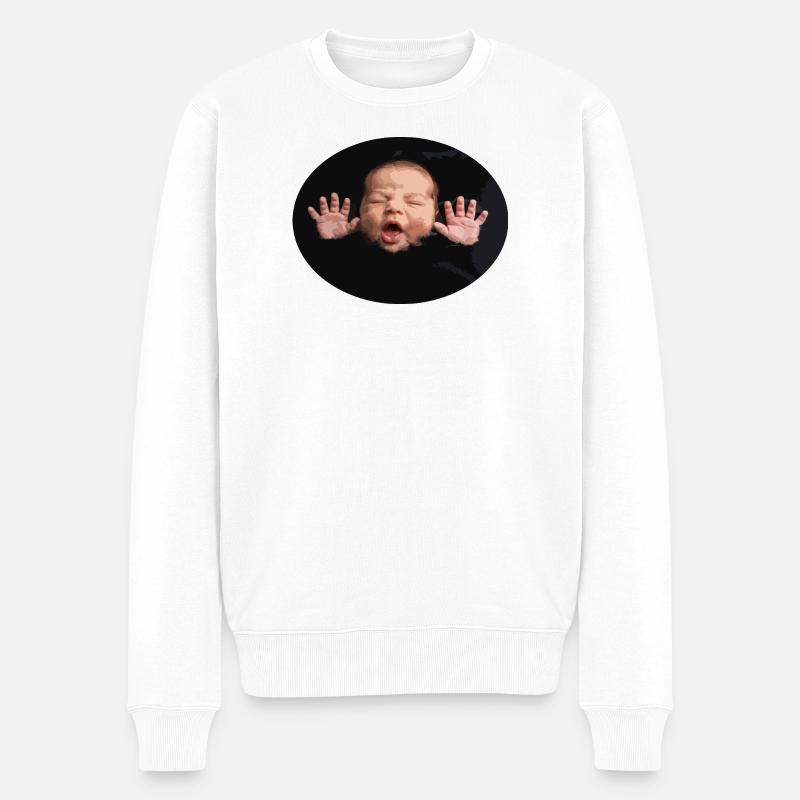 Silhouette du bébé Black Night - Pull Premium bio Homme - blanc