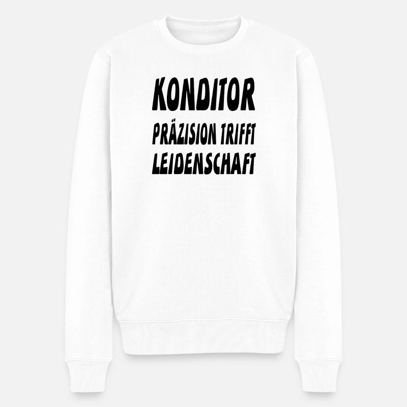 Konditor - Männer Premium Bio Pullover - Weiß