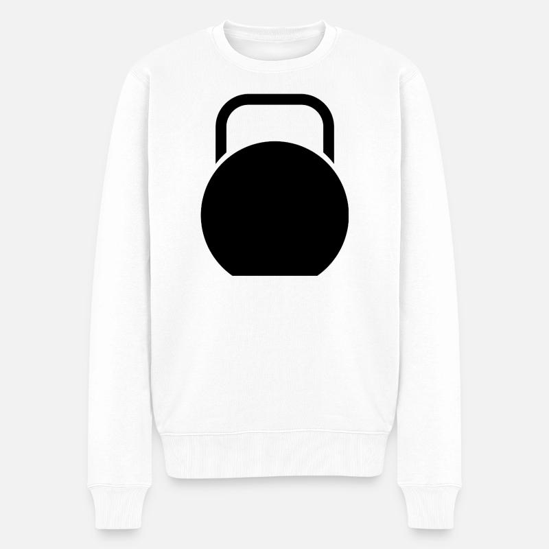 Kesselglocke - Männer Premium Bio Pullover - Weiß
