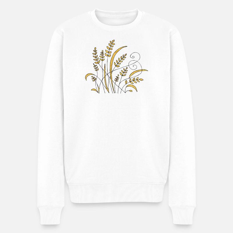 Fleur - Pull Premium bio Homme - blanc