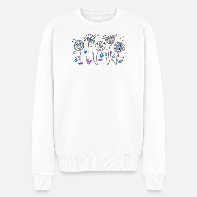 Fleur - Pull Premium bio Homme - blanc