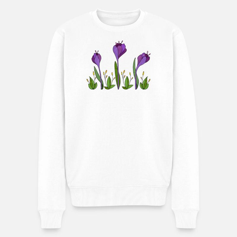 Fleur - Pull Premium bio Homme - blanc