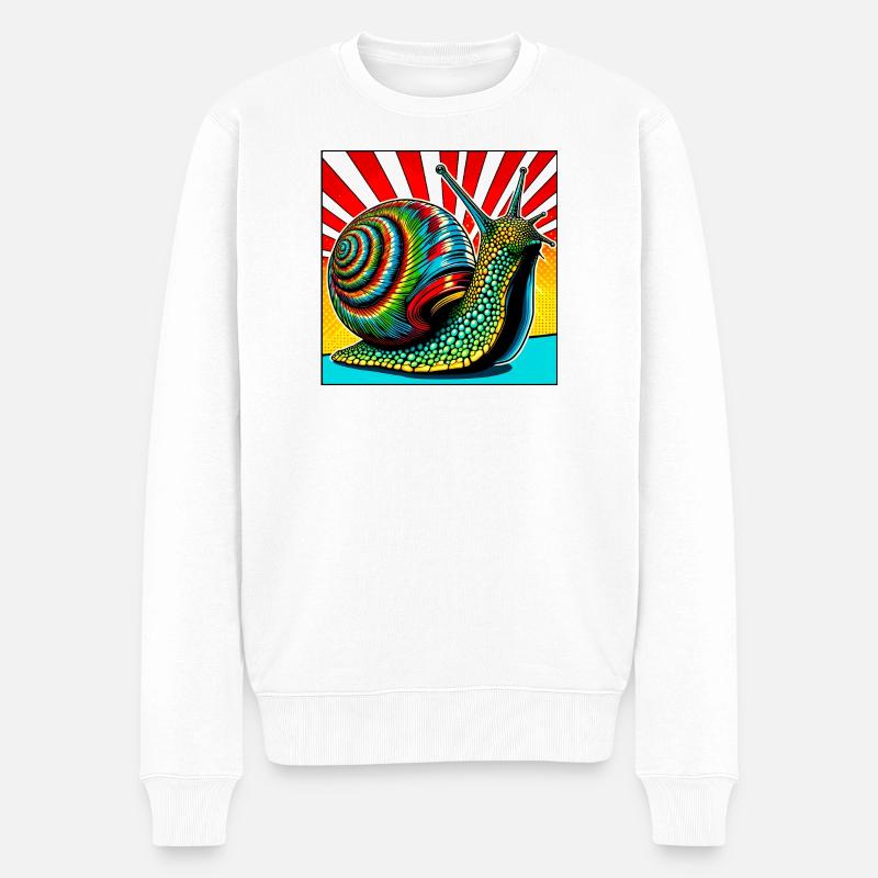 Escargot - Pull Premium bio Homme - blanc