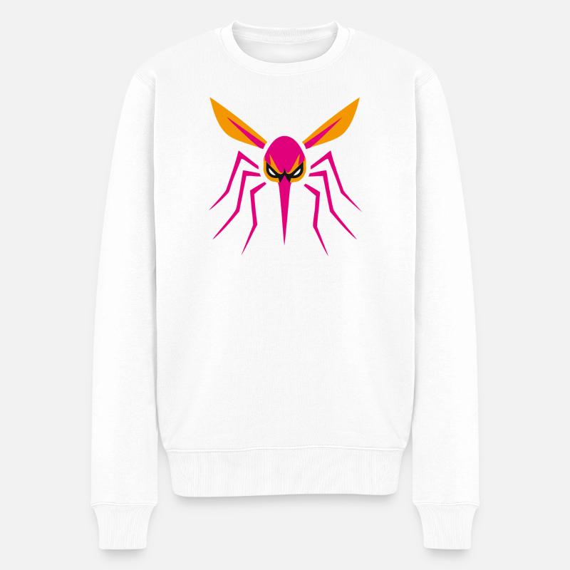 Moskito, Mücke, Insekt, Böse - Männer Premium Bio Pullover - Weiß